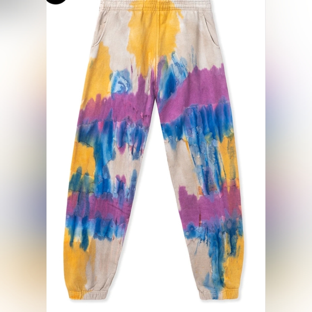 Unisex Brain Dead Mondo Mania Tie Dye Drawstring Cotton Jogger Sweatpants Small
